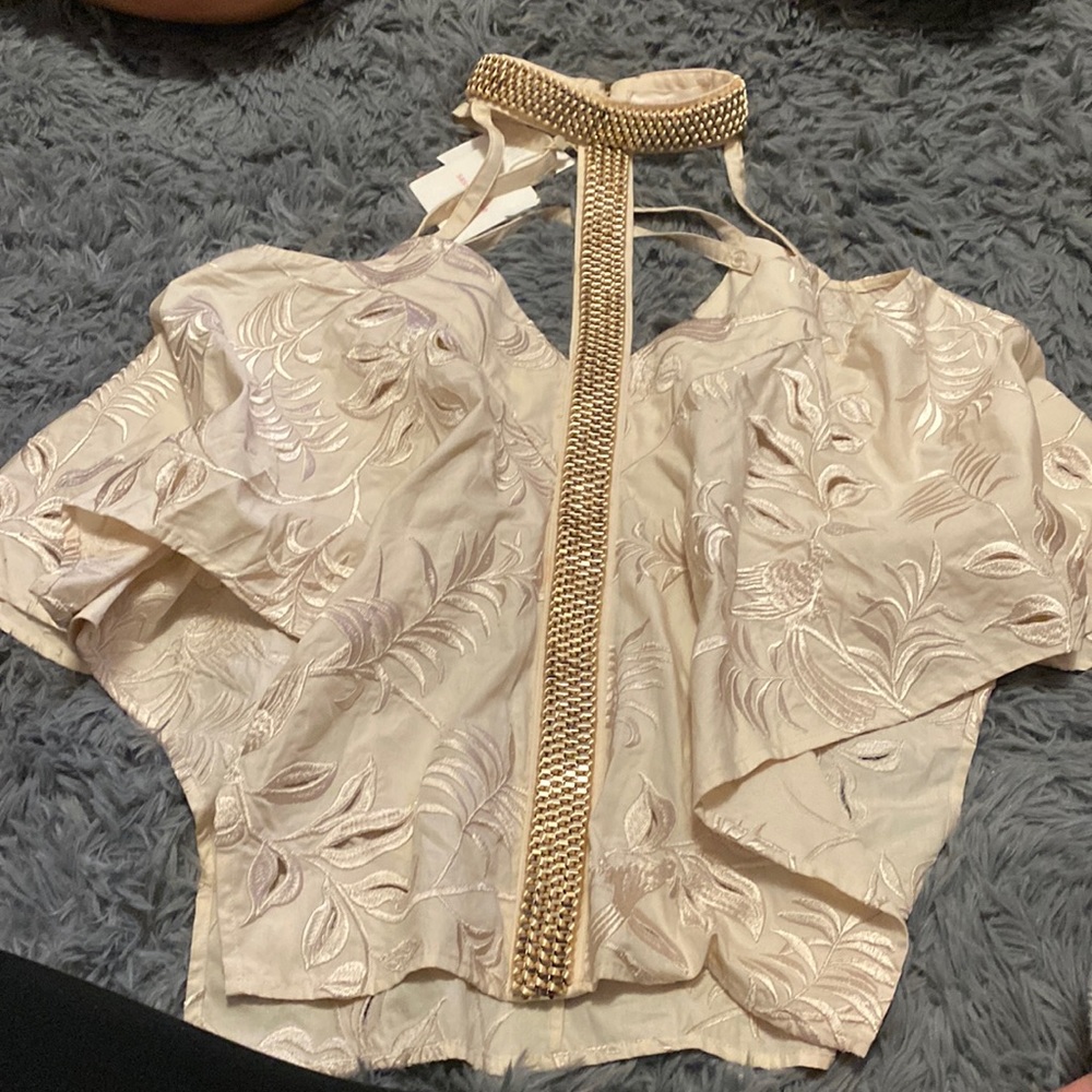 Sass & Bide “Night SpeakTop” Color: Antique Beige       Size: AU 42/US 12